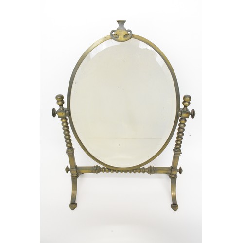 141 - Vintage metal vanity mirror with bevelled  glass