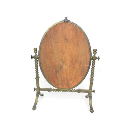 141 - Vintage metal vanity mirror with bevelled  glass