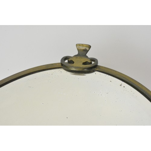 141 - Vintage metal vanity mirror with bevelled  glass