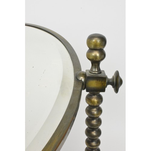 141 - Vintage metal vanity mirror with bevelled  glass