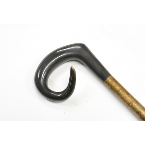 153 - American buffalo horn handled walking cane, approx L50