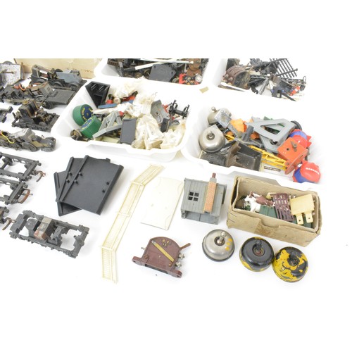 A selection of train a parts and accessories including station figures ...