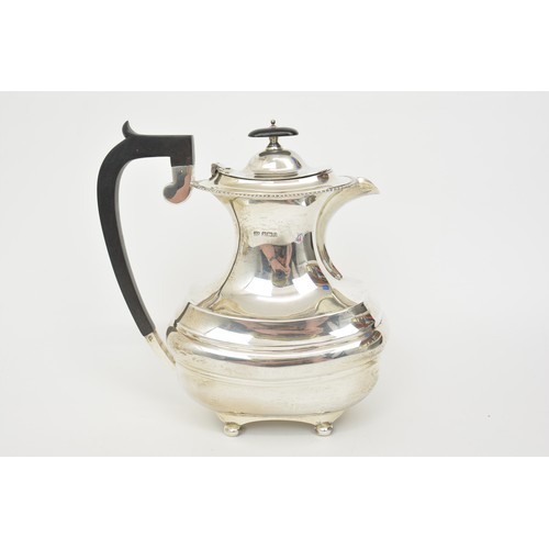 161 - Antique silver four piece tea set comprising teapot, hot water pot, milk jug and sugar bowl by Z Bar... 