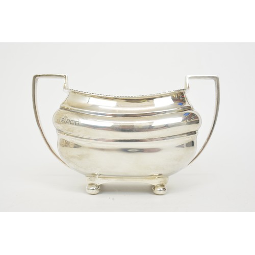 161 - Antique silver four piece tea set comprising teapot, hot water pot, milk jug and sugar bowl by Z Bar... 