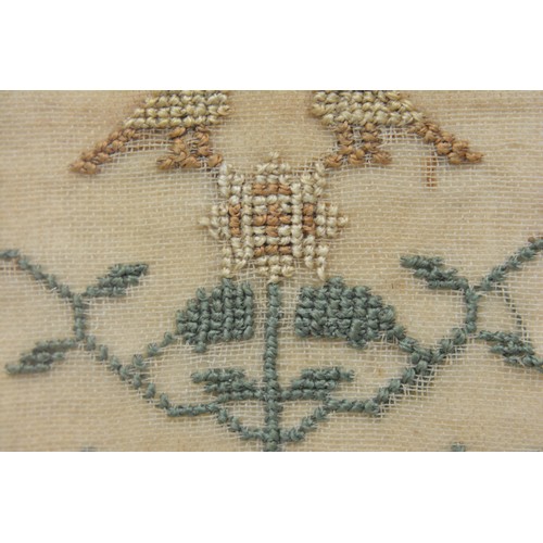 2 - Georgian hand embroidered 'Jesus sought me when a stranger wandering from the fold of god '  hymn ex... 