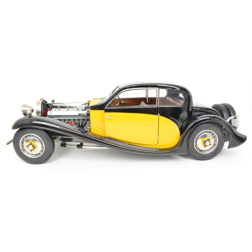 11 - Large 1/8 scale built model kit of a Bugatti Type 50T by Pocher poseable wheels and opening doors, l... 