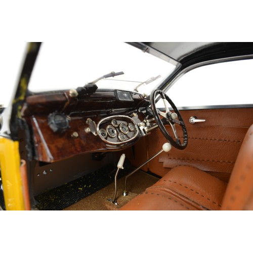11 - Large 1/8 scale built model kit of a Bugatti Type 50T by Pocher poseable wheels and opening doors, l... 