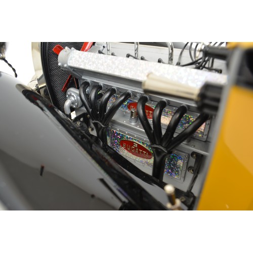 11 - Large 1/8 scale built model kit of a Bugatti Type 50T by Pocher poseable wheels and opening doors, l... 