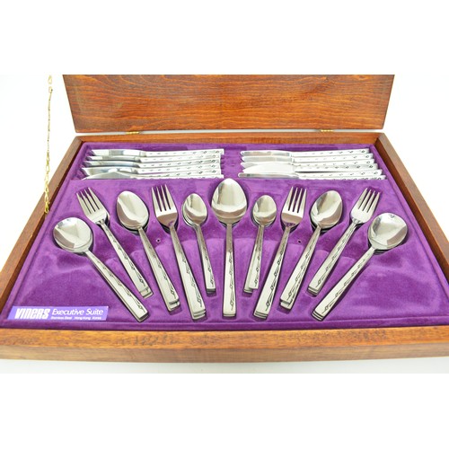 17 - Retro canteen of cutlery by Viners, the Executive suite, 44 piece.
