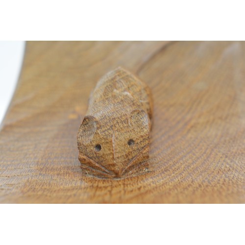 21 - Pair of hand carved oak Robert 'Mouseman'  Thompson bookends