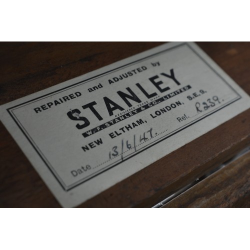25 - An 1895 W. F. Stanley, Holborn, architect's level, 'Stanley's Improved Level' 14-inch no.94212, serv... 