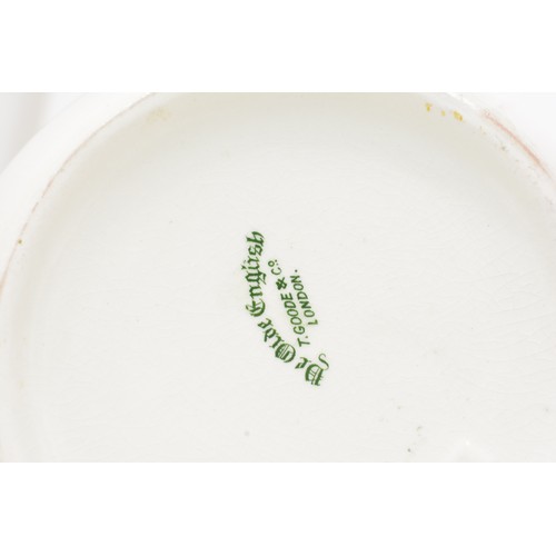 32 - Large antique jug and bowl set, cabbage rose design, based marked Ye Olde English T Goode & Co Londo... 