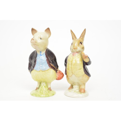 40 - Beswick Beatrix Potter BP2A figures to include Little Pig Robinson, Pigling Bland, Benjamin Bunny, T... 