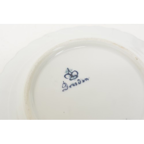 41 - Group of continental porcelain, some marked Dresden. AF