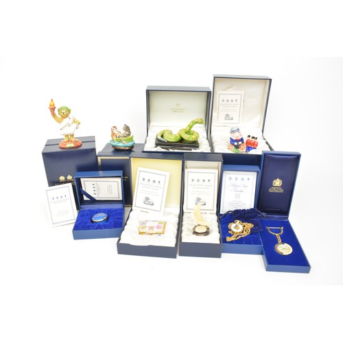 44 - Halcyon Days trinket boxes, figures and keyring x9 boxes