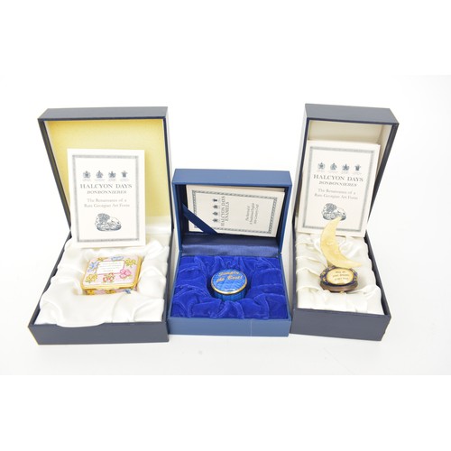 44 - Halcyon Days trinket boxes, figures and keyring x9 boxes