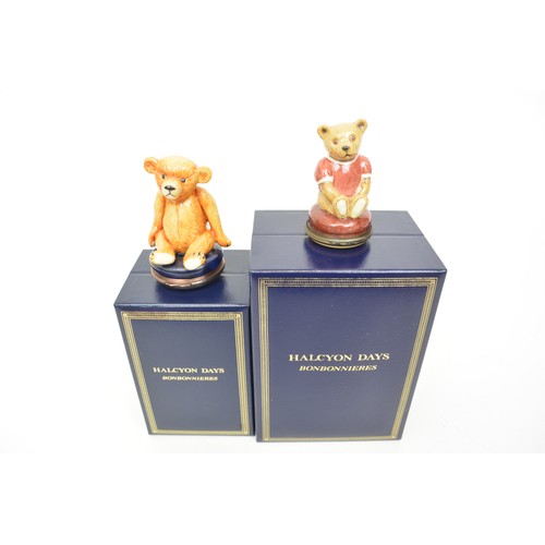 46 - Halcyon Days 'Teddy Bears' hinged trinket boxes, all with boxes (x12)
