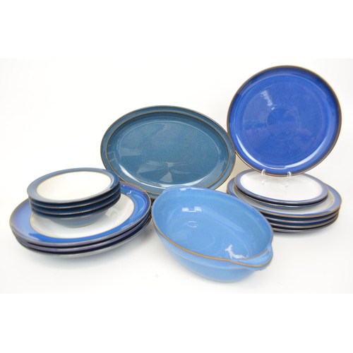 50 - Denby Blue handcrafted dinner service items