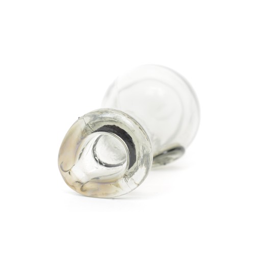 51 - x2 Holmegaard Viking decanter/carafe designed by Ole Winther,approx max H23cm.