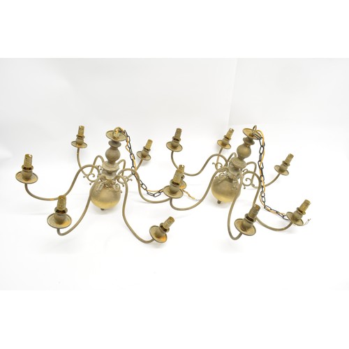 63 - A pair of 6 branch chandelier/ceiling pendants. 
Collection only or please contact Mailboxes in Chel... 