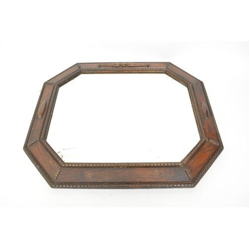 65 - Two vintage mirrors with bead detailing and one other Mahogony mirror