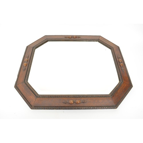 65 - Two vintage mirrors with bead detailing and one other Mahogony mirror