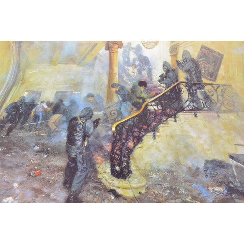 68 - David Shepherd limited edition print 812/850, 16 Princes Gate May 1980 SAS memorabilia.AF