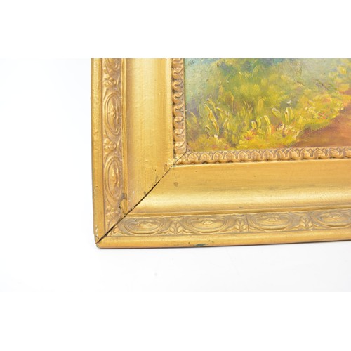 71 - Framed Oil on board, landscape scene, signed lower right 'R A White'
