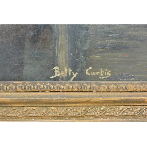 72 - Still life oil on board signed Betty Curtis, frame size 50cm x 60cm.