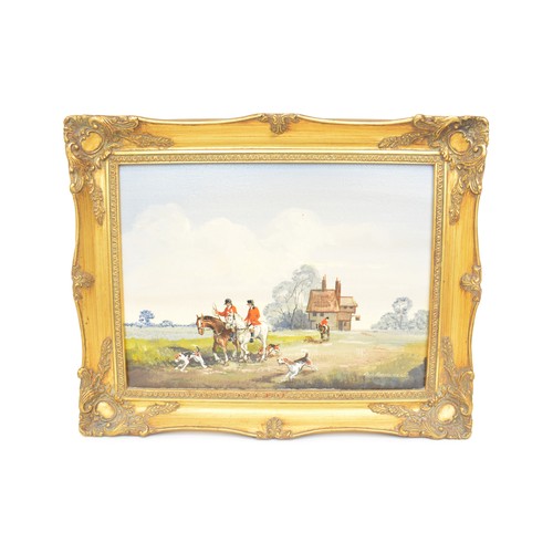 74 - Ronald Horsewell. Two oil on canvases, both signed by the artist to lower right, one depicting a hun... 