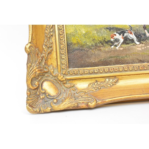 74 - Ronald Horsewell. Two oil on canvases, both signed by the artist to lower right, one depicting a hun... 