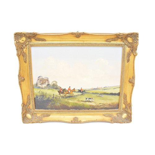 74 - Ronald Horsewell. Two oil on canvases, both signed by the artist to lower right, one depicting a hun... 