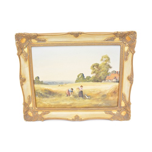 75 - Ronald Horsewell.  Oil on canvas, signed by the artist to lower right, depicting rural life coach an... 