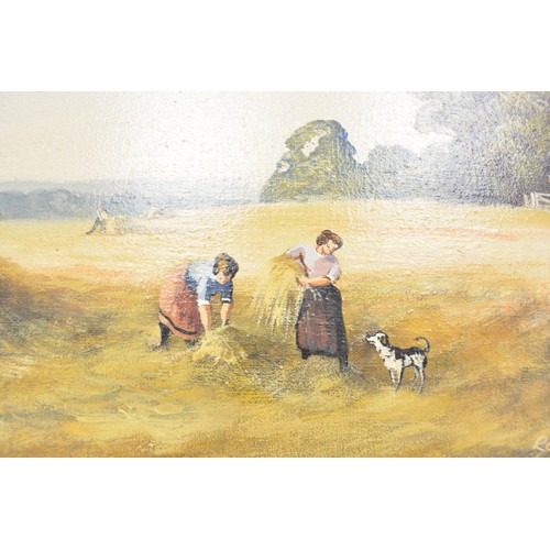 75 - Ronald Horsewell.  Oil on canvas, signed by the artist to lower right, depicting rural life coach an... 