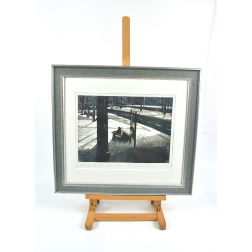 76 - Artist proof print by Barbara Jackson, Evening Light Newcastle Station' approx frame size 49 x 54cm.