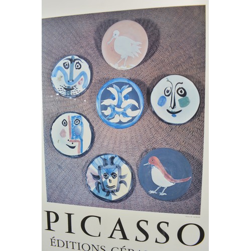 78 - Framed Picasso Exhibition poster 1986 at Galerie Madoura, Vallauris France, approx size of frame 41 ... 