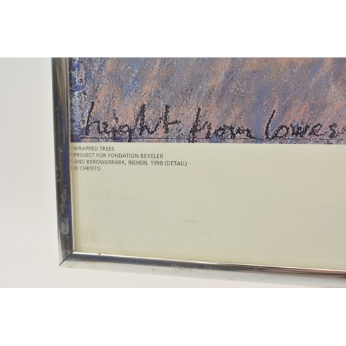 80 - Exhibition poster from Christo and Jeanne-Claude 'wrapped trees' Exhibition in Basel, approx size of... 