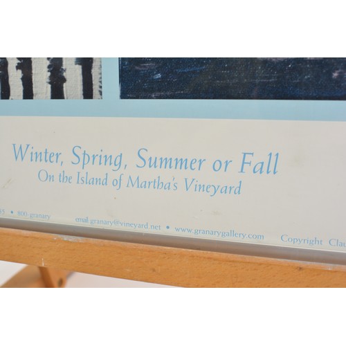 81 - Framed print 'Winter, Spring, Summer or Fall on the Island of Marthas Vineyard, Claudio Gasparini si... 