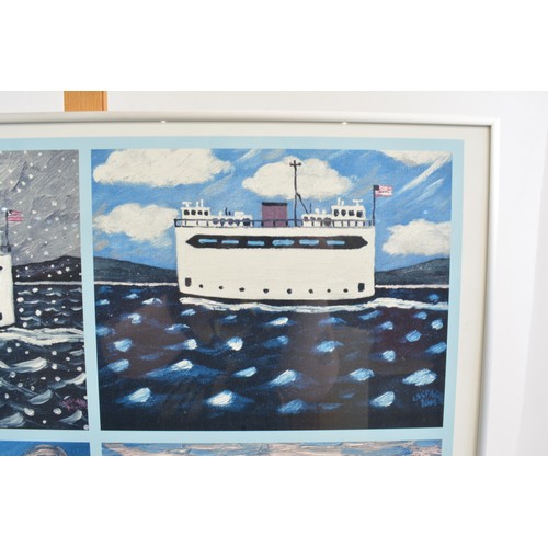 81 - Framed print 'Winter, Spring, Summer or Fall on the Island of Marthas Vineyard, Claudio Gasparini si... 