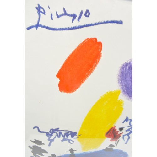 82 - Picasso Bull Fighter prints (x2), approx framed size 3 x 52cm