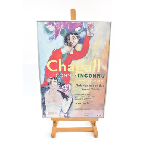 84 - Framed Chagall Exhibition Poster (Paris 2003), approx frame size 41 x 60cm.
