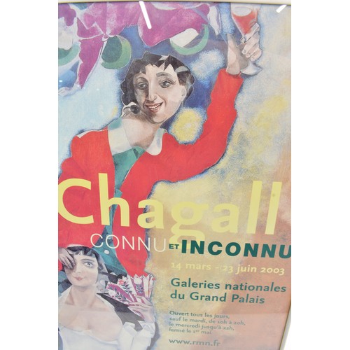 84 - Framed Chagall Exhibition Poster (Paris 2003), approx frame size 41 x 60cm.