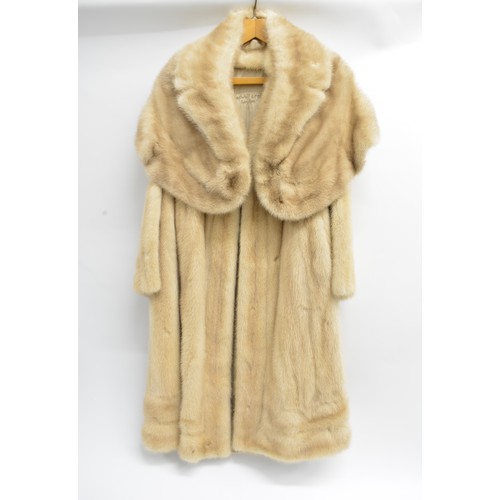94 - Vintage fur coat, shawl and hat