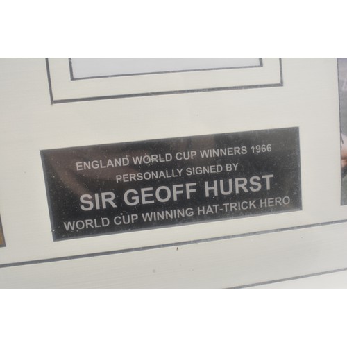 97 - Sporting memorabilia - England World Cup 1966, team photo with signature by Sir Geoff Hurst, certifi... 