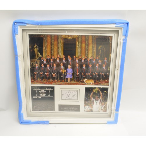98 - Sporting memorabilia - England Rugby World Cup Winner 2003, photo with signature by Martin Johnson, ... 