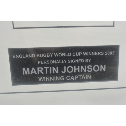 98 - Sporting memorabilia - England Rugby World Cup Winner 2003, photo with signature by Martin Johnson, ... 
