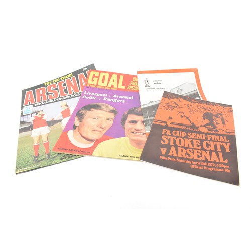 101 - Arsenal Football memorabilia items, including pin badges,  programs, handbooks some of which are sig... 