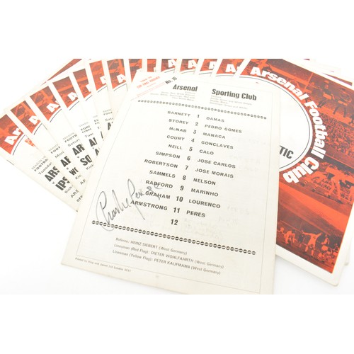 101 - Arsenal Football memorabilia items, including pin badges,  programs, handbooks some of which are sig... 