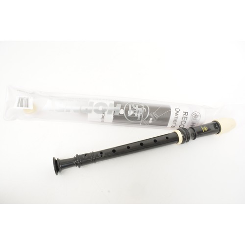 103 - Schotts Concert Tenor Recorder in box, together with Dolmetsch Descant recorder, Ferris Sprano FR400... 