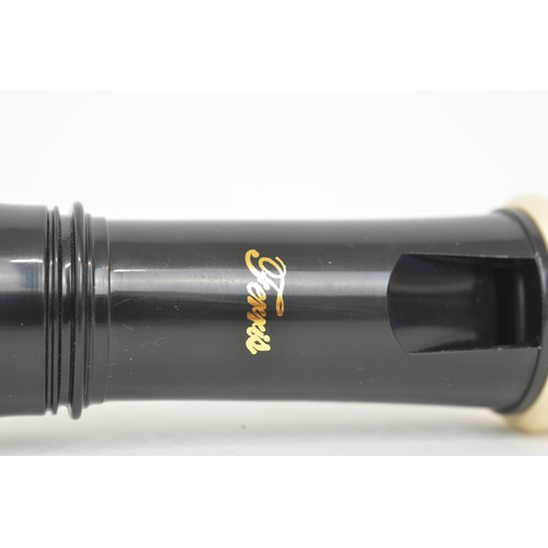 103 - Schotts Concert Tenor Recorder in box, together with Dolmetsch Descant recorder, Ferris Sprano FR400... 